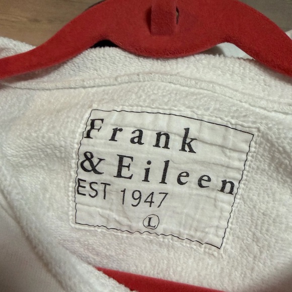 Frank & Eileen Classic White Top.  Effie Funnel Neck
Capelet Sweatshirt - Picture 5 of 5